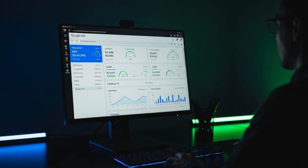 Google Ads costs South Africa — laptop showing Google Ads cost per click and budget breakdown for SA businesses