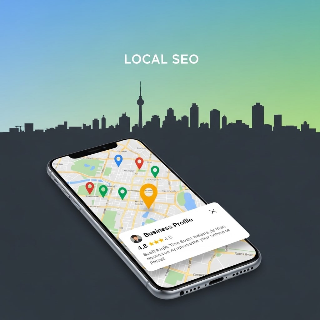 Local SEO South Africa guide showing Google Business Profile, map rankings, and local search optimisation