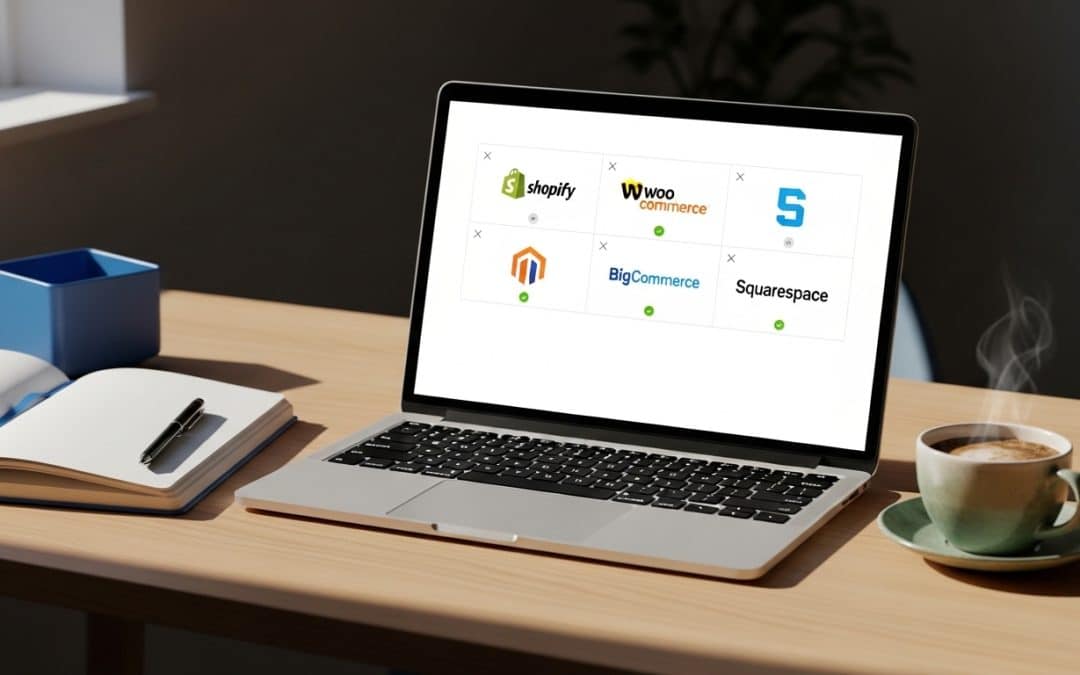 Best ecommerce platforms South Africa comparison showing Shopify, WooCommerce, Wix, Squarespace, and BigCommerce features and pricing