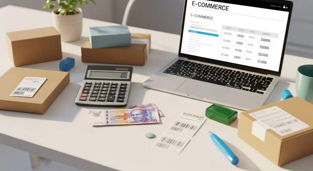 Ecommerce website cost South Africa complete pricing guide showing platform fees, design costs, and total investment in Rands
