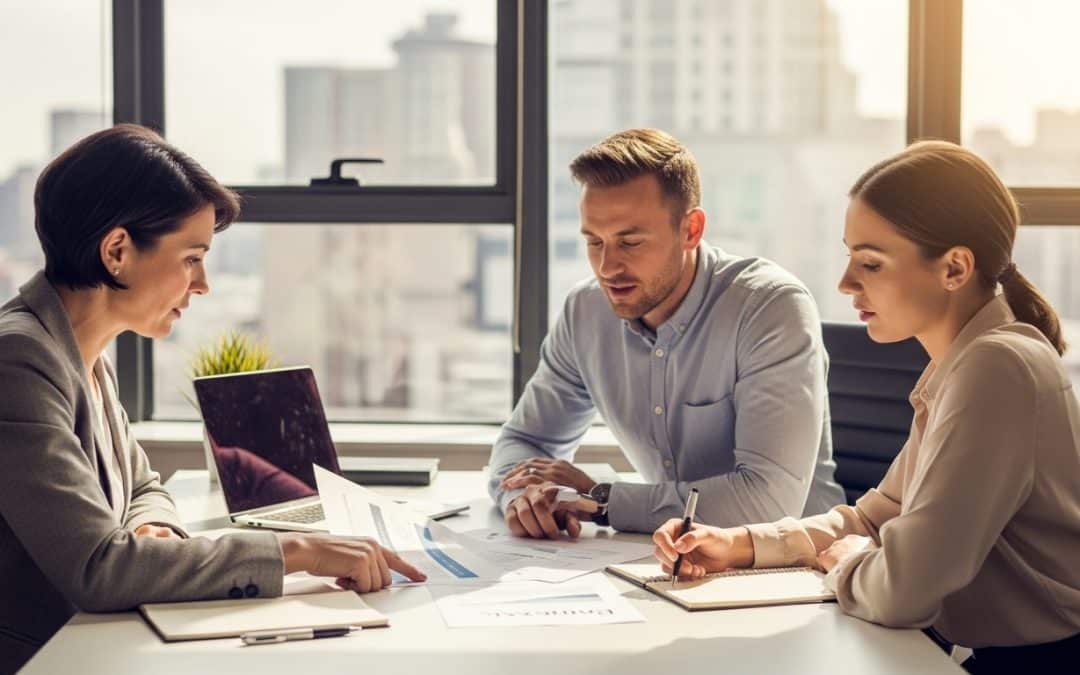 Questions to ask a marketing agency Johannesburg — business owner meeting with Growth Pulse Media consultants to evaluate agency fit