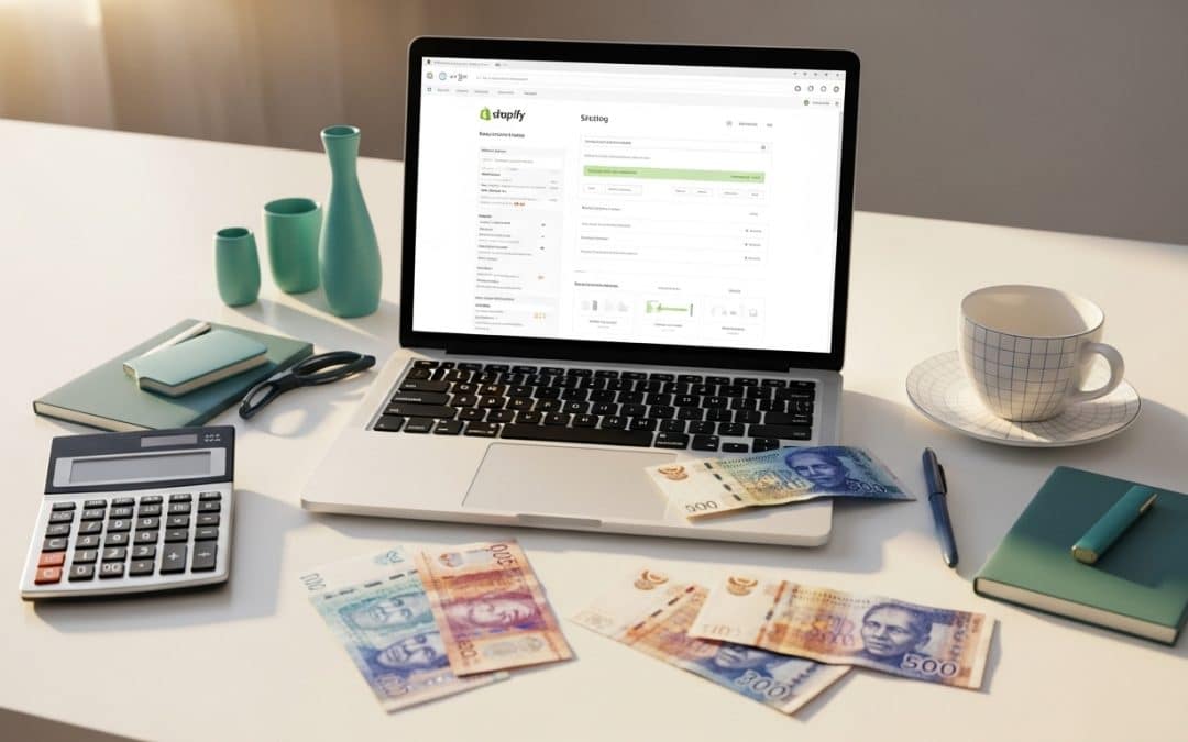Shopify pricing South Africa complete cost breakdown showing plans, fees, and total monthly costs in Rands