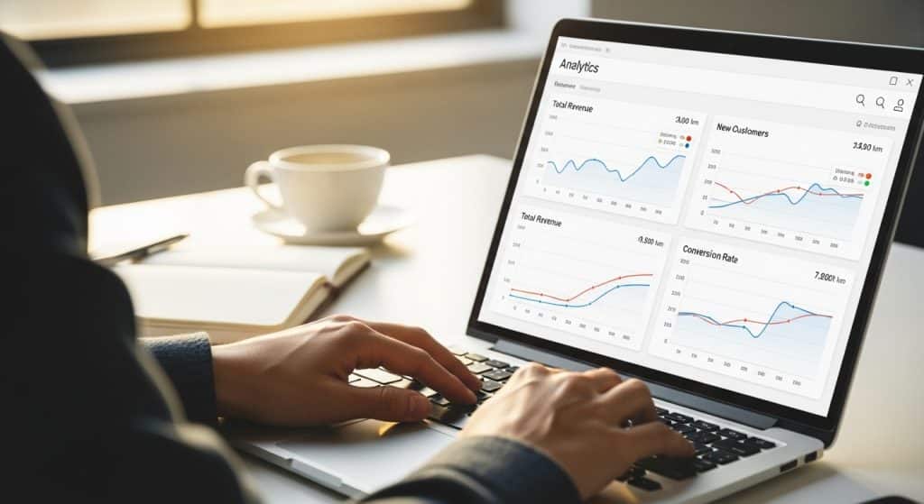 Customer lifetime value South Africa — business owner reviewing ecommerce analytics on laptop screen