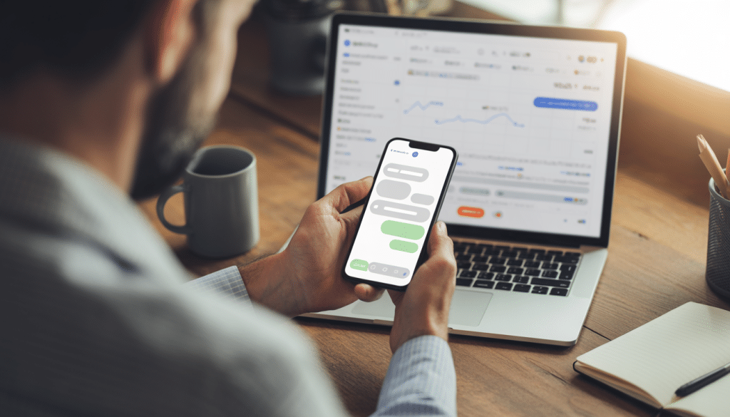 WhatsApp for ecommerce South Africa — store owner reviewing order notifications on phone