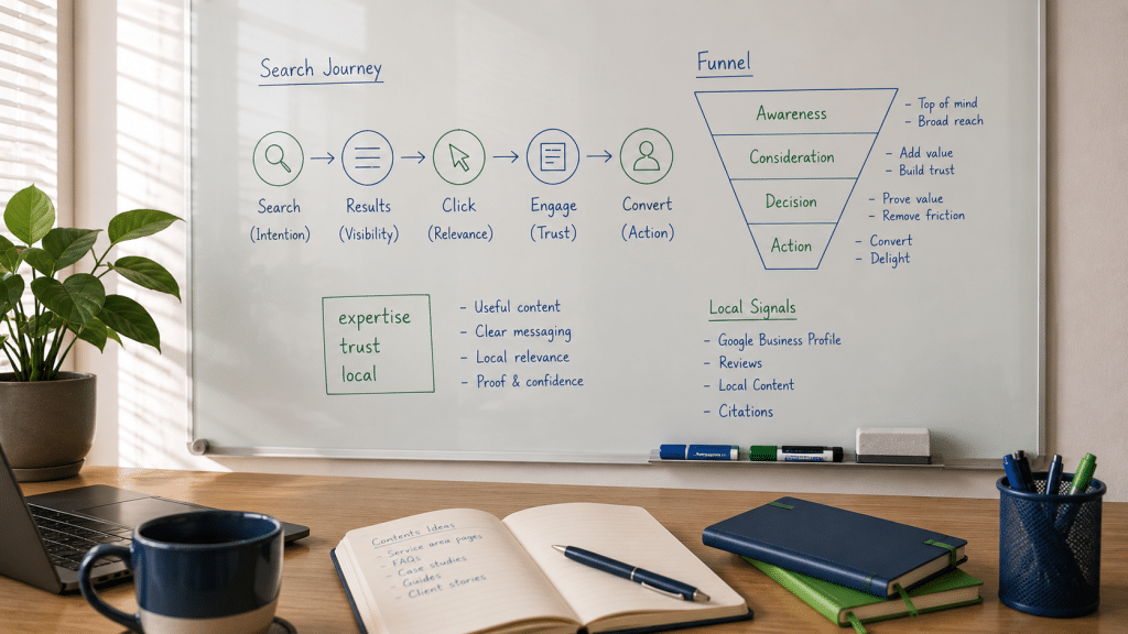 SEO for professional services — search strategy planning for SA law, accounting and advisory firms