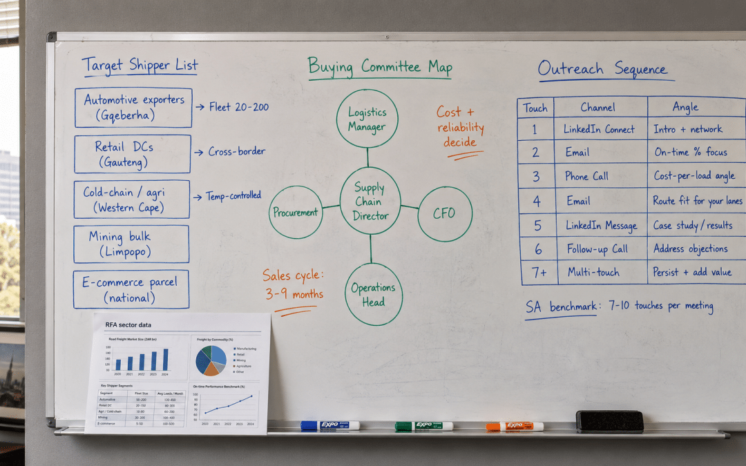 Cold calling vs cold email South Africa — whiteboard head-to-head comparison of phone outreach versus email outreach showing reply rates, cost, speed, and a multi-channel sequence verdict