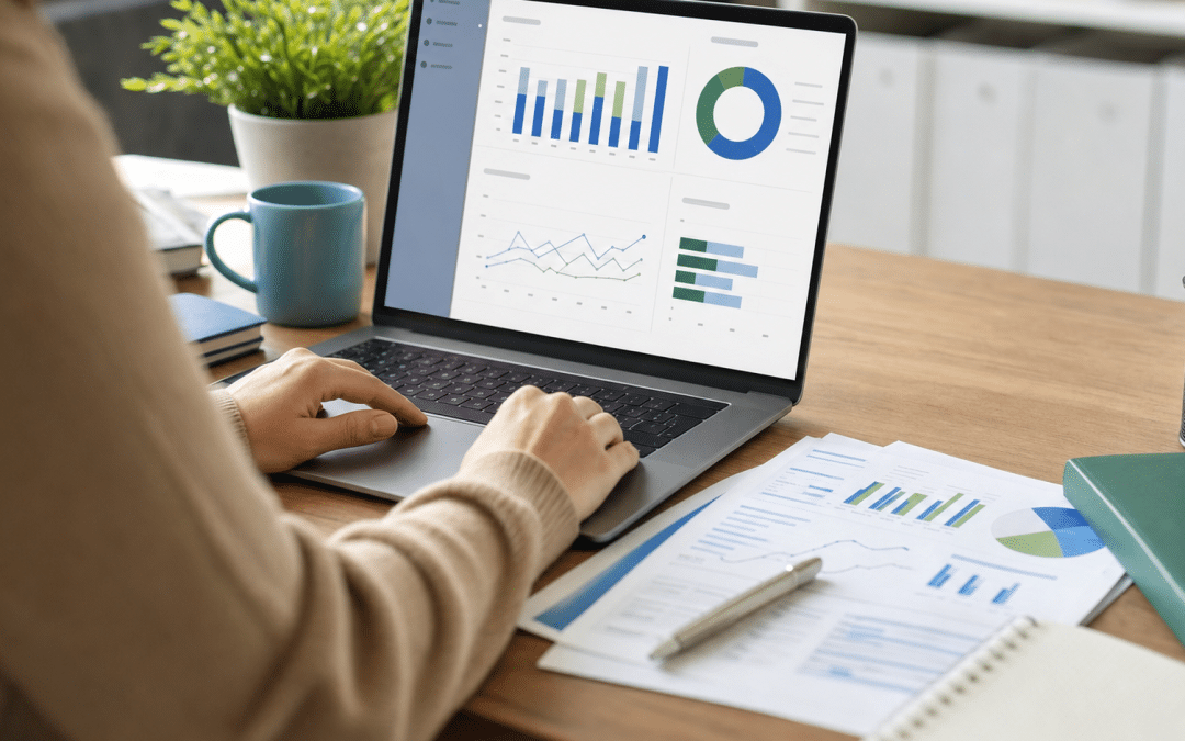 b2b marketing statistics south africa professional reviewing business benchmarks on a laptop