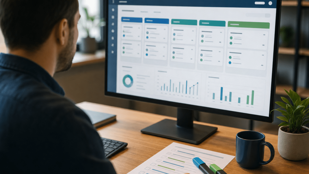 b2b pipeline hygiene checklist review on CRM dashboard with printed audit sheet
