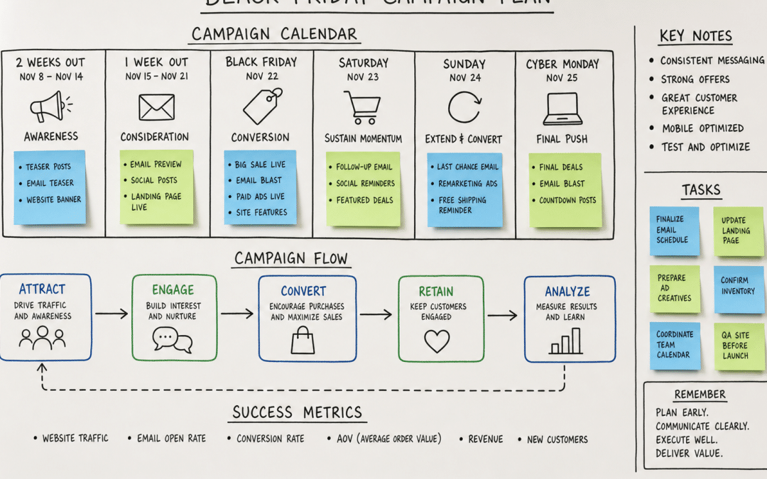 black friday meta ads — a Black Friday campaign planning calendar