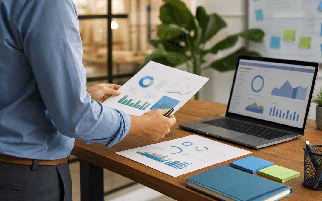 call tracking South Africa — marketing analyst reviewing call attribution reports at a standing desk
