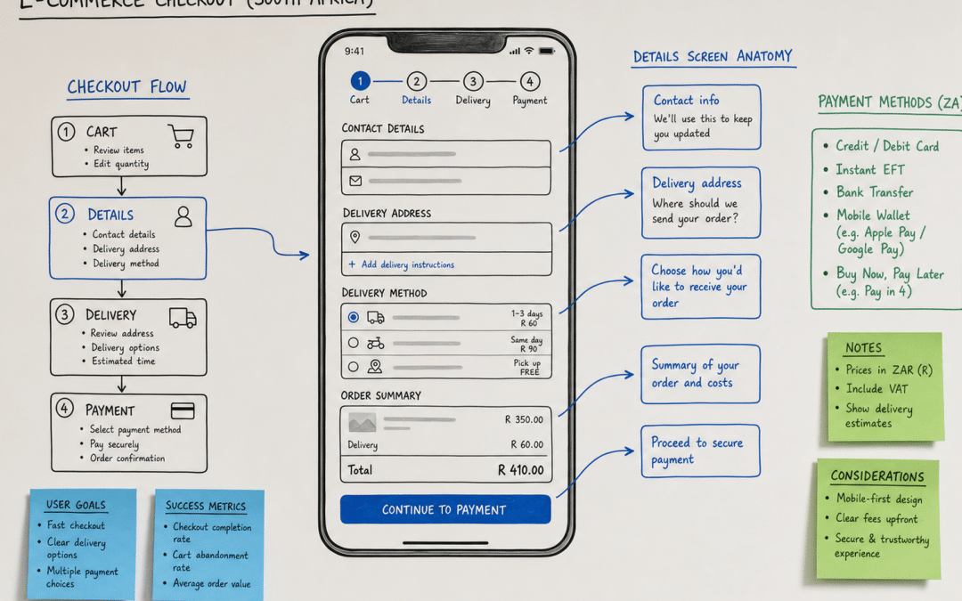 cro for ecommerce — a South African ecommerce checkout screen on a smartphone