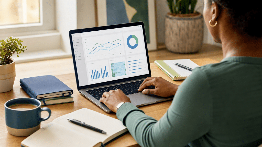 customer retention emails south africa professional reviewing email analytics dashboard