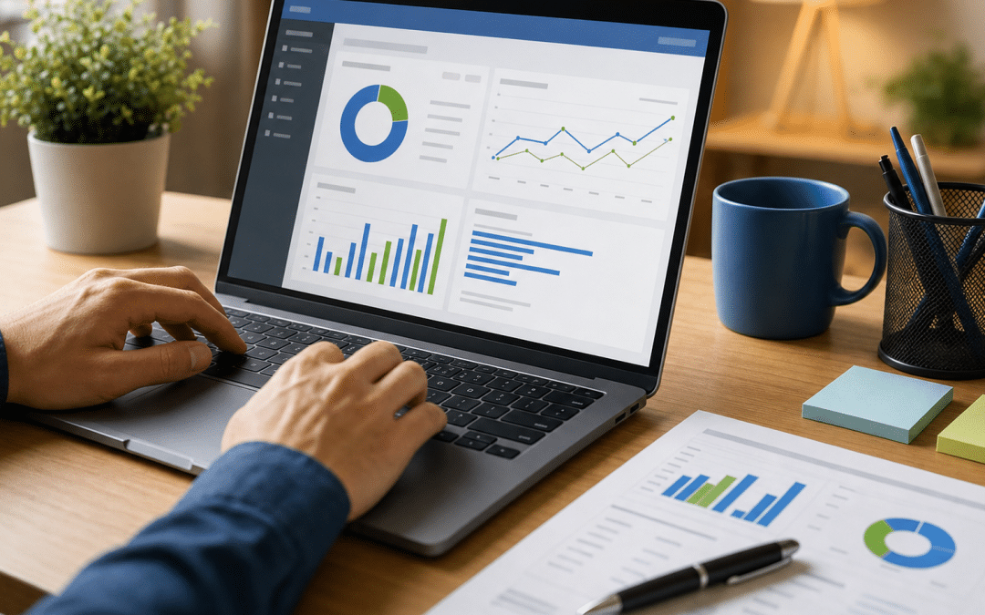 digital advertising spend south africa 2026 — analytics charts and laptop on an office desk
