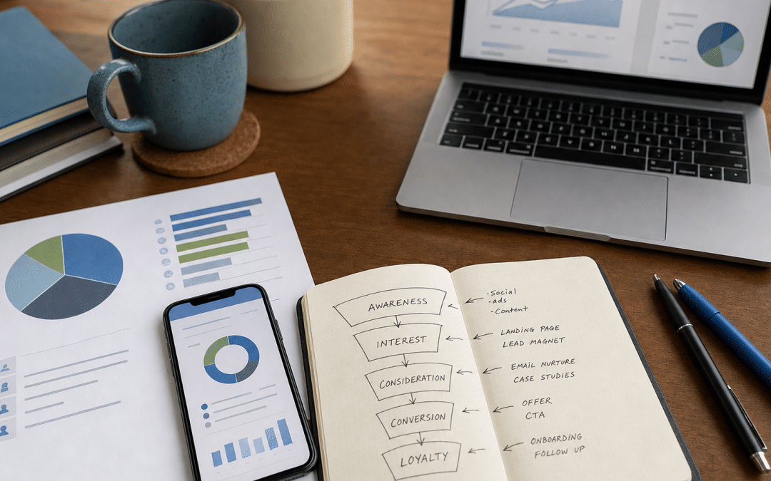 facebook retargeting south africa — Meta Ads audience segment planning materials on a desk