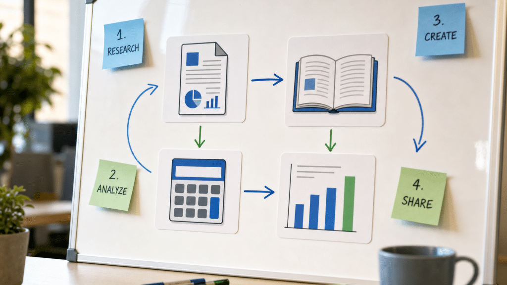 how to create linkable assets — whiteboard diagram of content format types for link building in South Africa