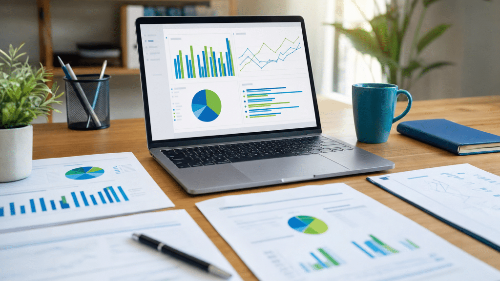 how to use google search console for seo — professional reviewing performance analytics charts on a desk