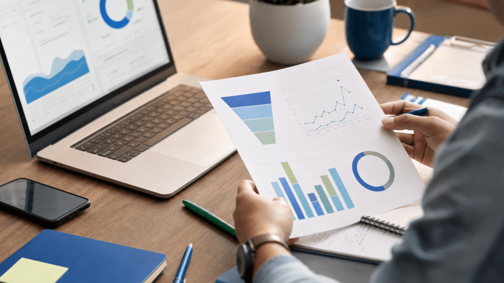 landing page conversion rates south africa — analyst reviewing conversion rate benchmarks report