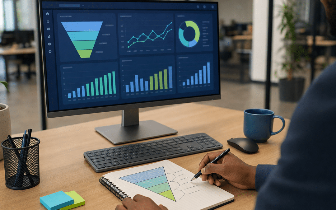 lead tracking setup showing analytics dashboard and CRM pipeline South Africa