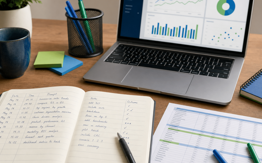 llm citation tracking workspace with analytics notebooks and charts