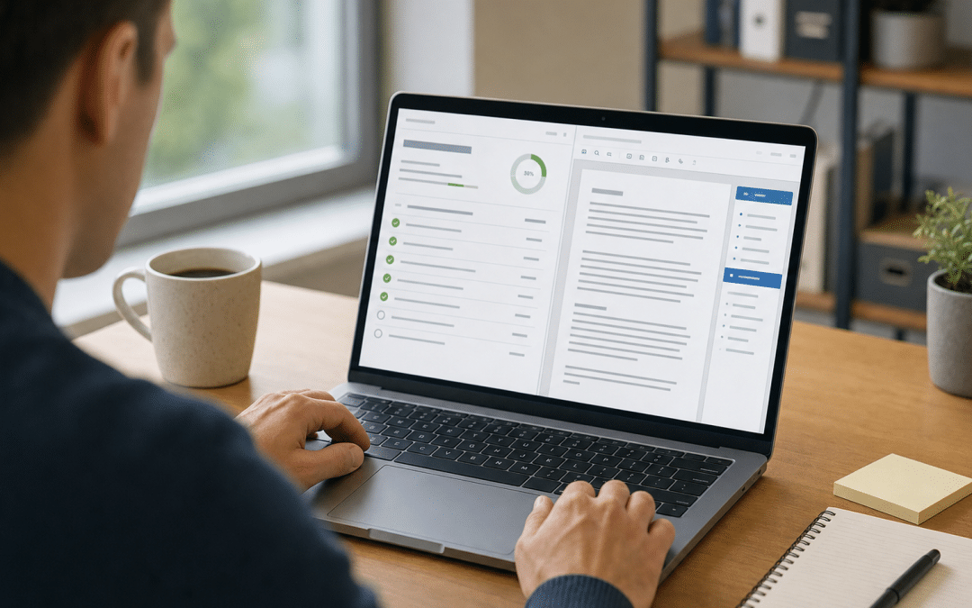 meta ads compliance South Africa checklist displayed on a laptop screen at a desk