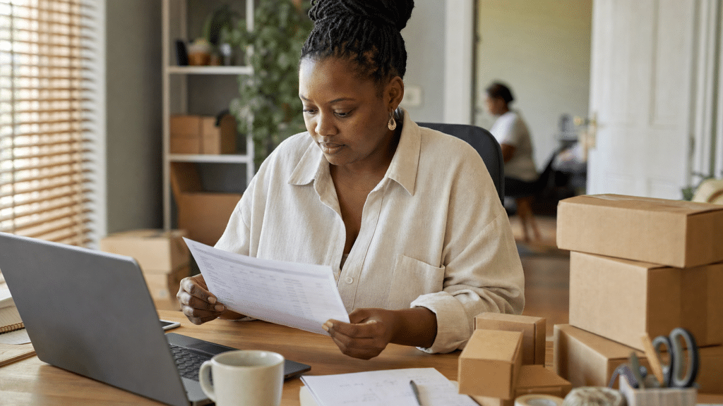 subscription ecommerce south africa — SA business owner reviewing recurring order fulfilment schedule