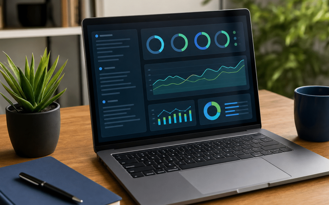 technical seo checklist — laptop showing performance score graphs on a South African marketer's desk