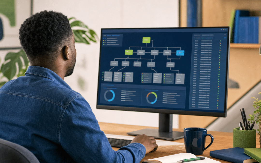 what is crawl budget — digital marketer reviewing website crawl data and URL architecture on a monitor