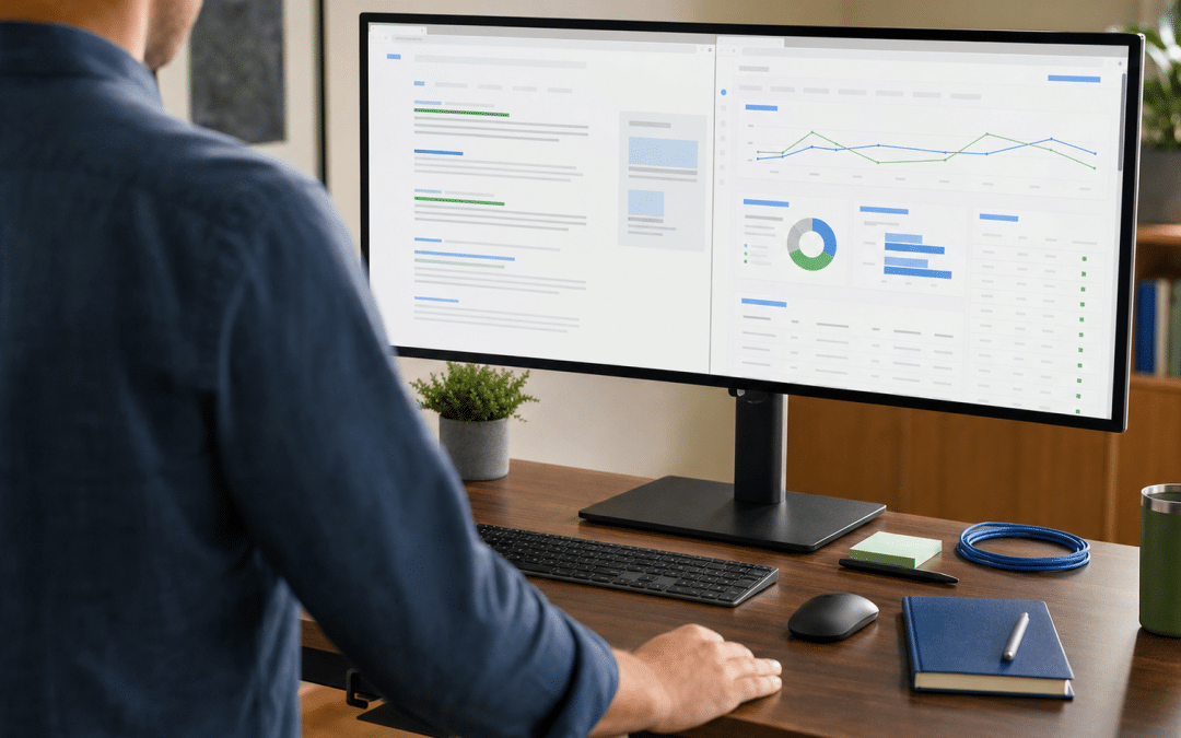 bing ads vs google ads comparison on monitor screen in South African office