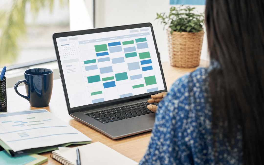 calendly vs microsoft bookings — professional comparing scheduling tools on a laptop in a South African office