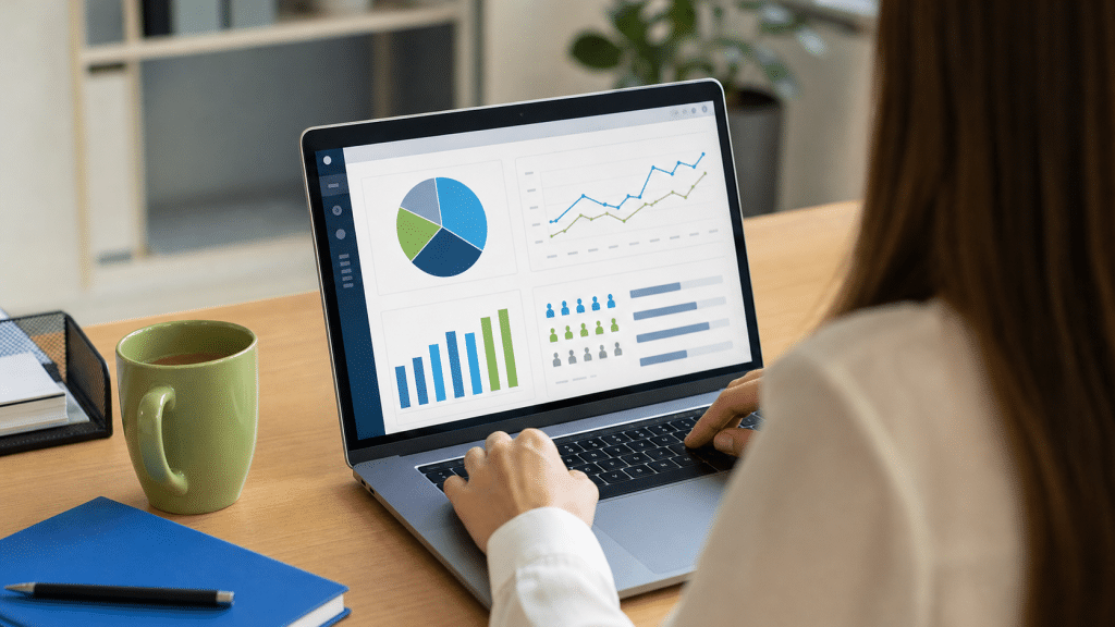 ga4 audiences guide — analyst building audience segments on a laptop