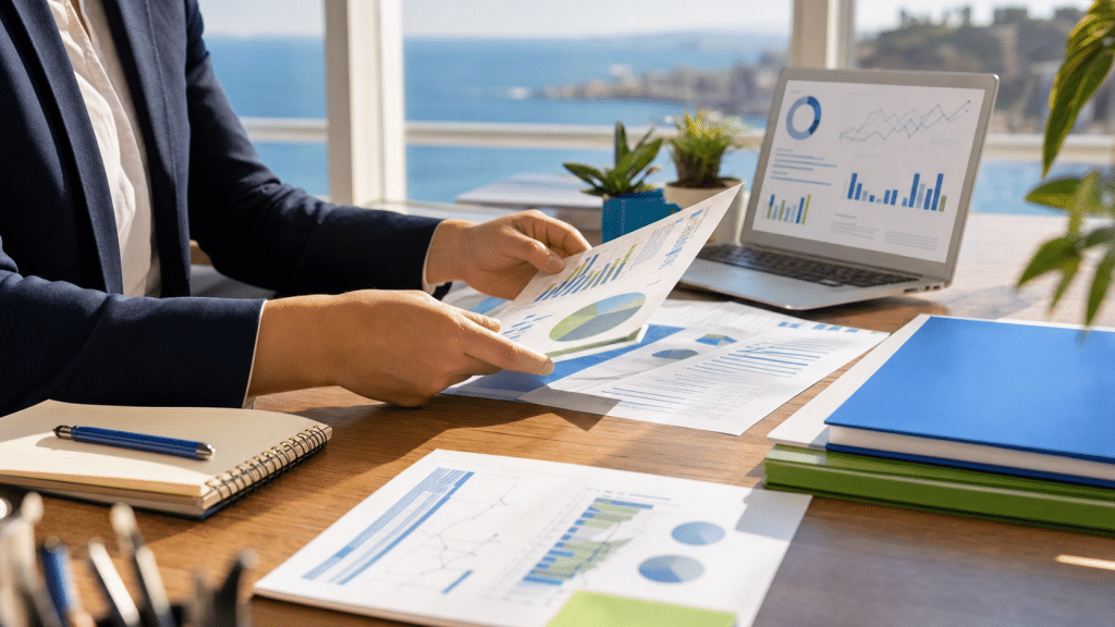 google ads cost durban professional reviewing paid search analytics in a KZN office