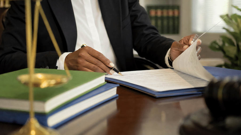google ads for attorneys south africa - professional attorney at desk reviewing legal documents