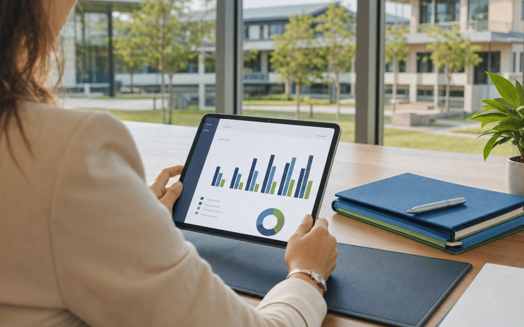 google ads for private schools – SA admissions coordinator reviewing campaign enquiry data on tablet