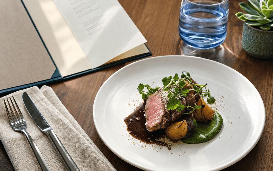 google ads for restaurants south africa — restaurant table setting with menu and place setting