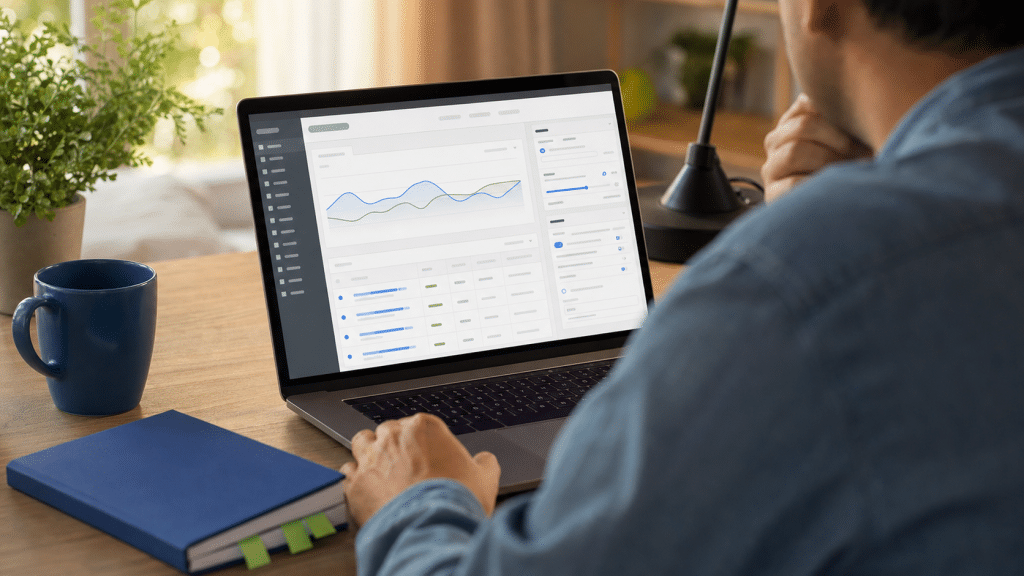 google ads primary vs secondary conversions dashboard settings on laptop