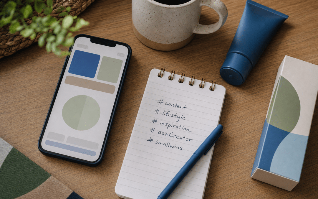 influencer disclosure requirements South Africa — creator desk flat-lay with smartphone and product