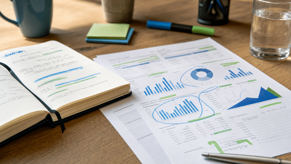 macro conversions explained – analytics report with key conversion goals highlighted in blue and green