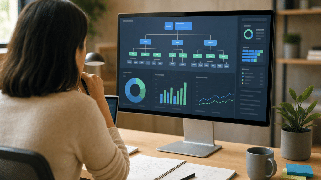 meta ads account structure guide — campaign hierarchy dashboard on monitor