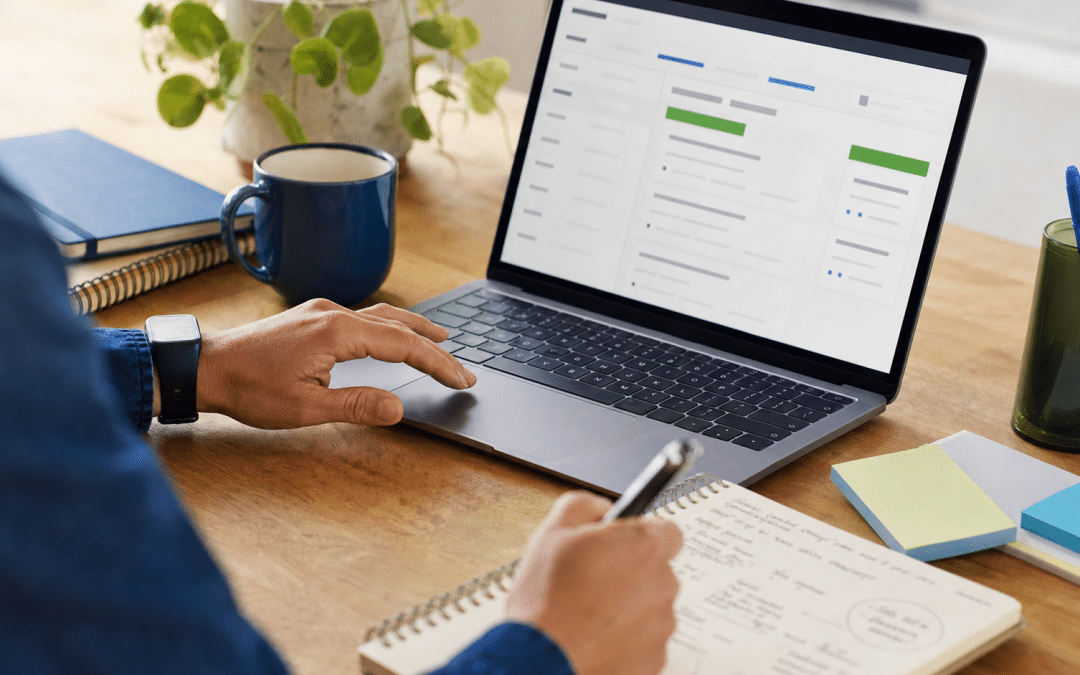 responsive search ads — marketing professional reviewing headline combinations on a laptop