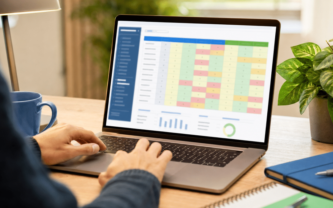 seo keyword gap analysis guide — analyst reviewing competitor keyword data at a laptop in a modern South African office