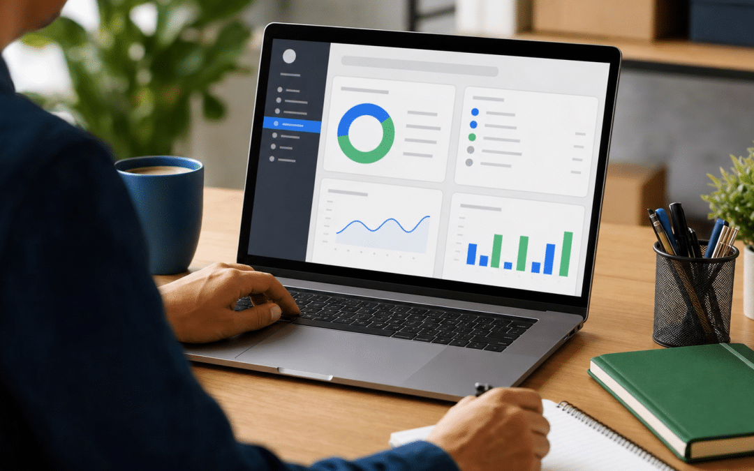 shopify customer accounts classic vs new — business owner reviewing ecommerce account settings on laptop