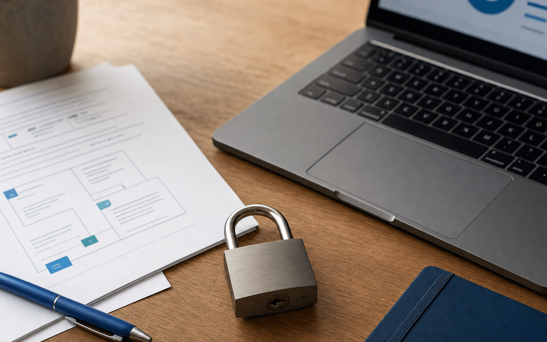 website ssl certificate explained — padlock and documentation on desk