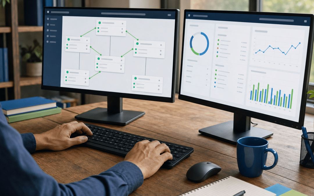 wordpress multisite vs single site — person reviewing a WordPress network admin dashboard