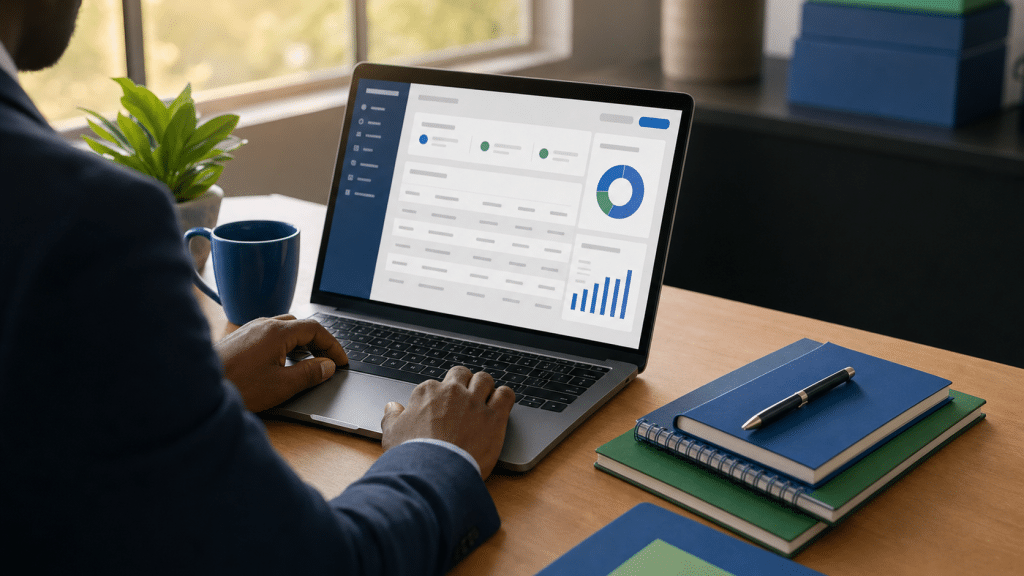 b2b ecommerce South Africa — wholesale buyer reviewing a Shopify trade portal on laptop