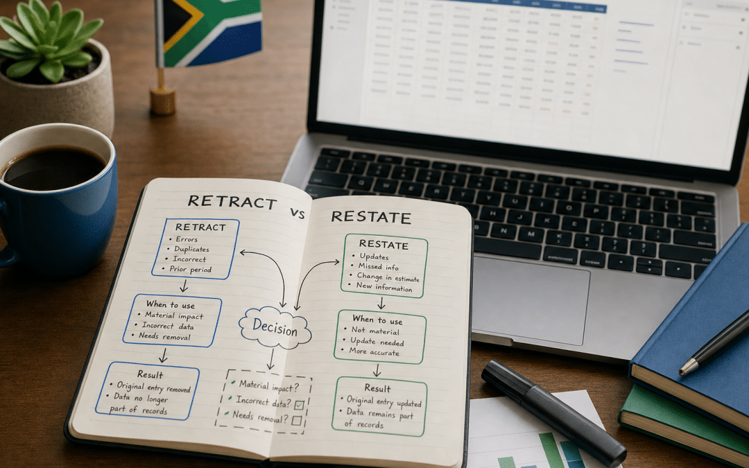 google ads conversion adjustments decision worksheet on a desk with laptop and notebook