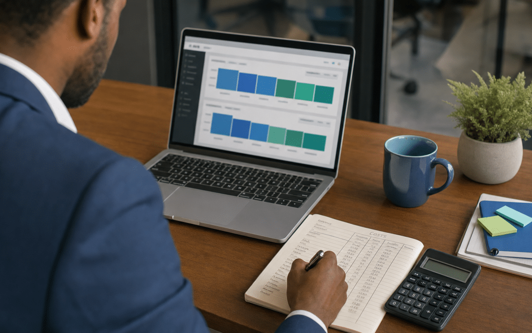 Hubspot vs Pipedrive CRM comparison on a laptop in a Johannesburg office