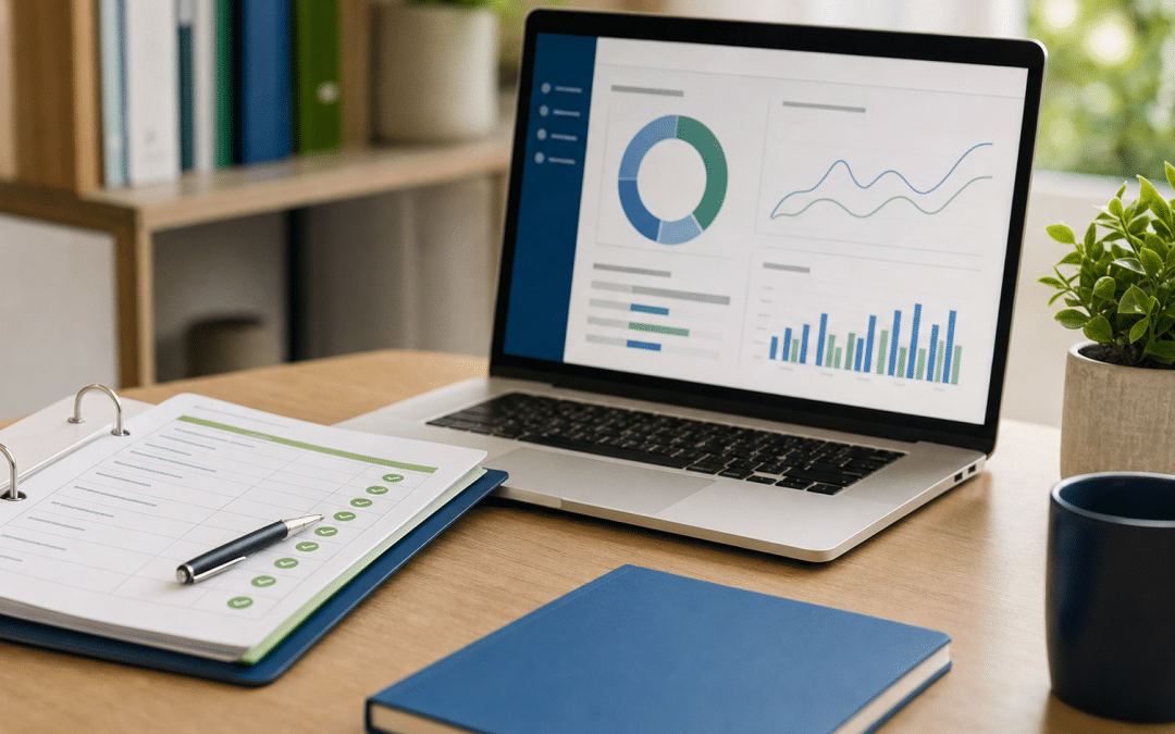 lead generation for bee consultants — compliance folder and laptop workspace