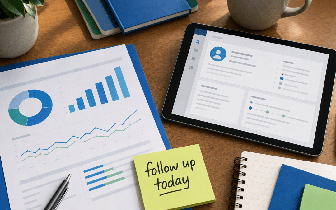 LinkedIn lead gen forms CRM integration workspace showing campaign report and CRM contact record