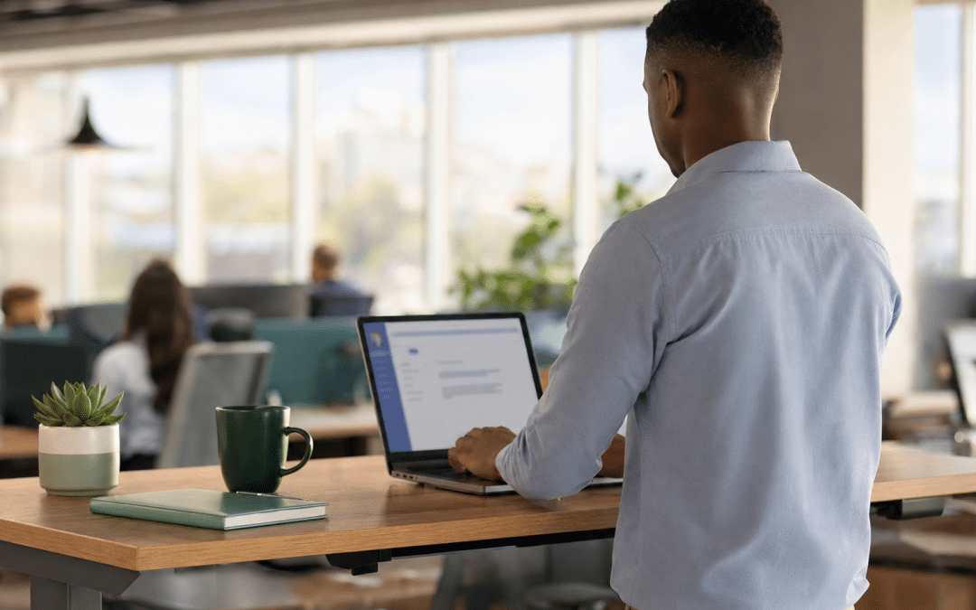 linkedin outreach templates — professional composing a LinkedIn message at a desk in a South African office