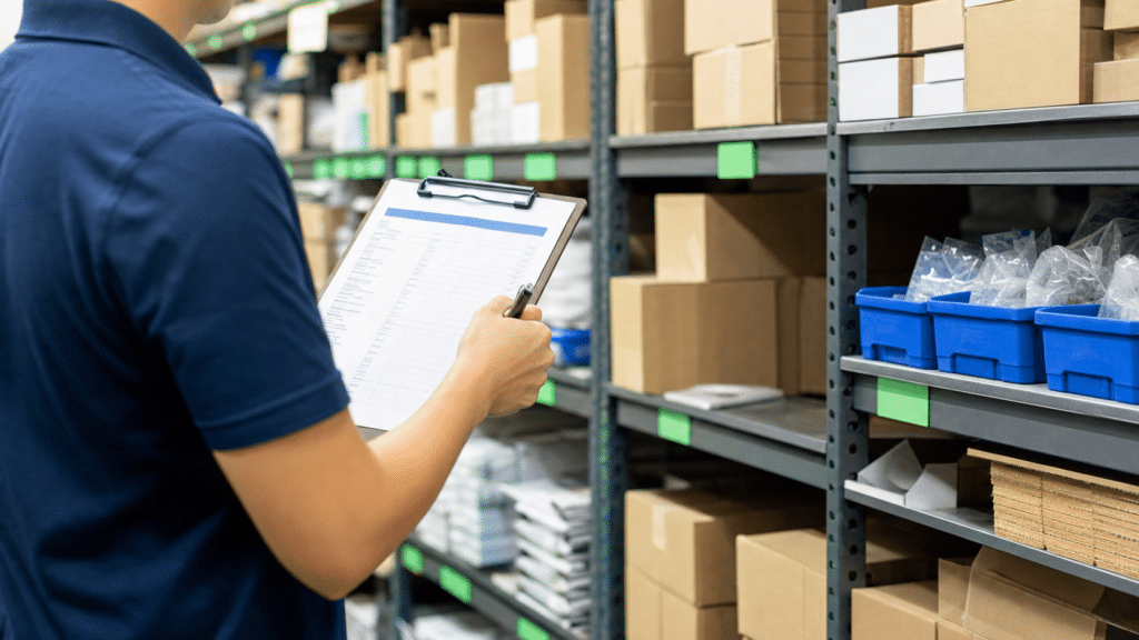shopify back in stock alerts setup in a South African ecommerce warehouse with organised inventory shelving